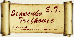Stamenko Trifković vizit kartica